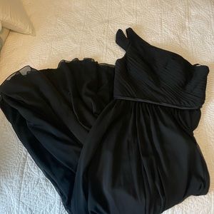 Black one shoulder dress